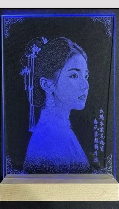 Blue LED Portrait
